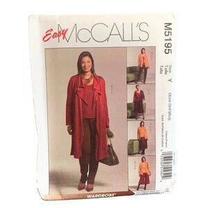 McCalls M5195 Jacket Shirt Pant Skirt Sew Pattern Women Size Xsm-Sml-Med uncut